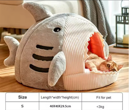 Luxury Plush Shark Pet Bed